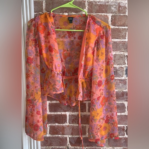 wild fable Tops - Wild Fable Tie Front Top.